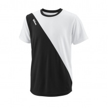 Wilson Tennis Tshirt Team II Angle Crew schwarz/weiss Jungen